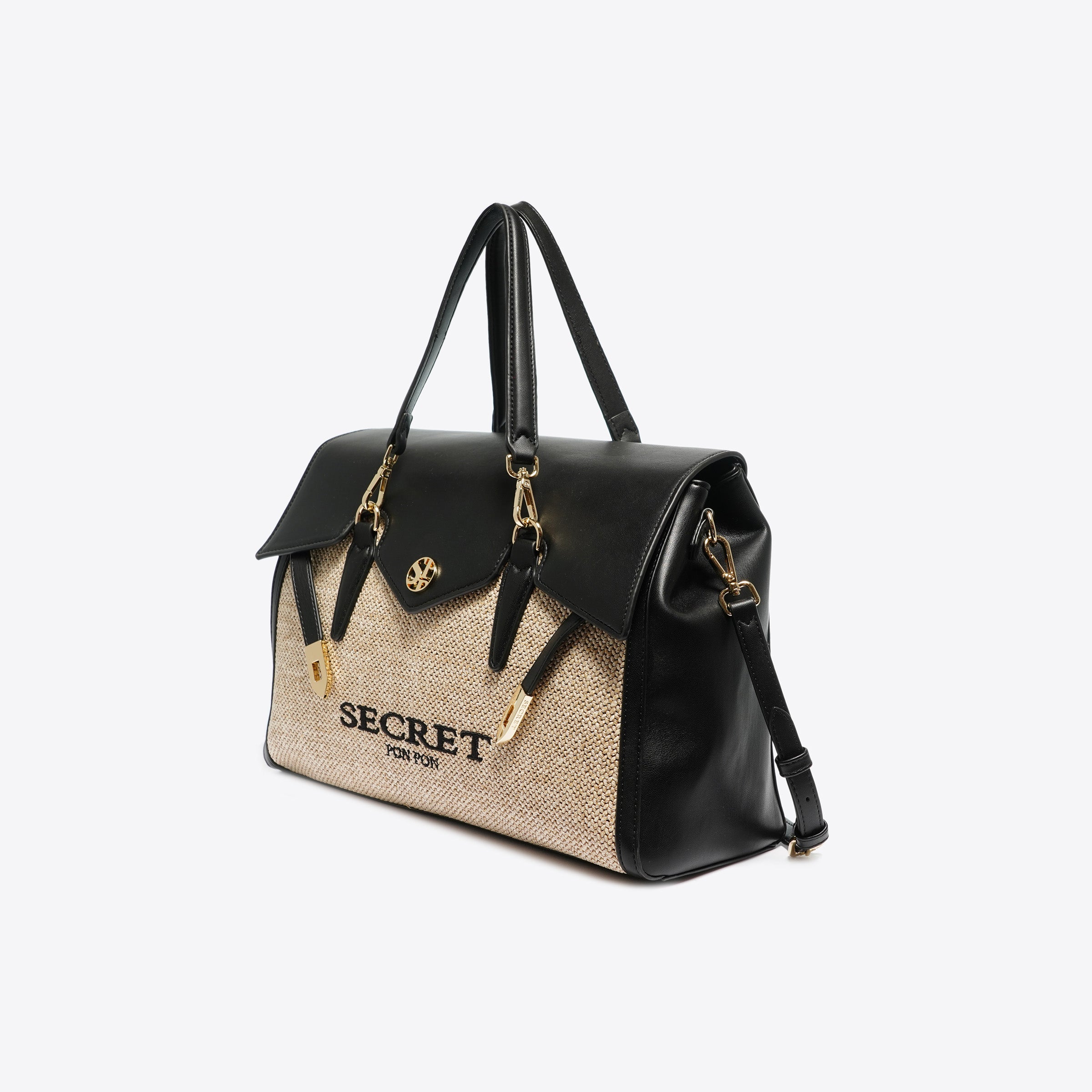 Quiny straw large black