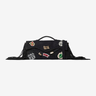Luisita Clutch Fringe Suede Black