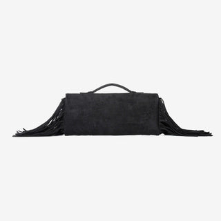 Luisita Clutch Fringe Suede Black
