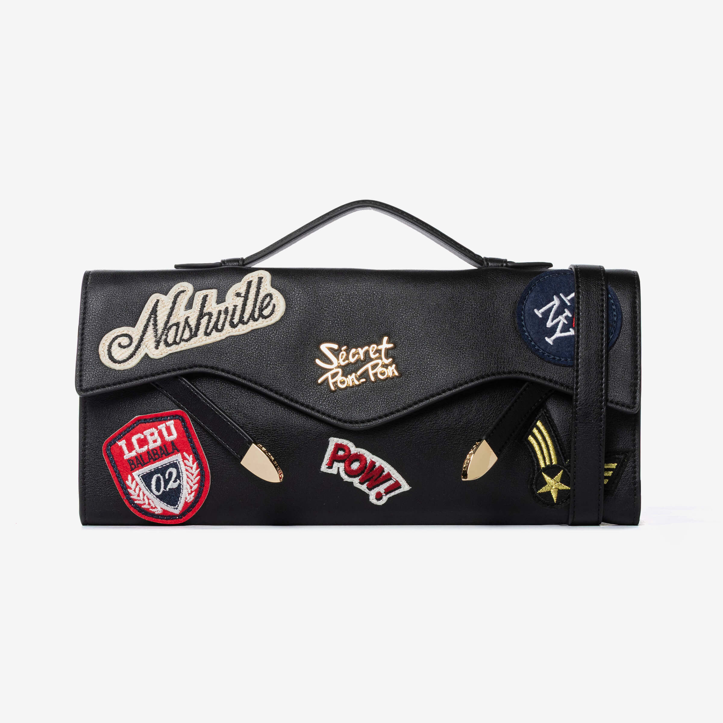 Luisita Clutch Patch Black