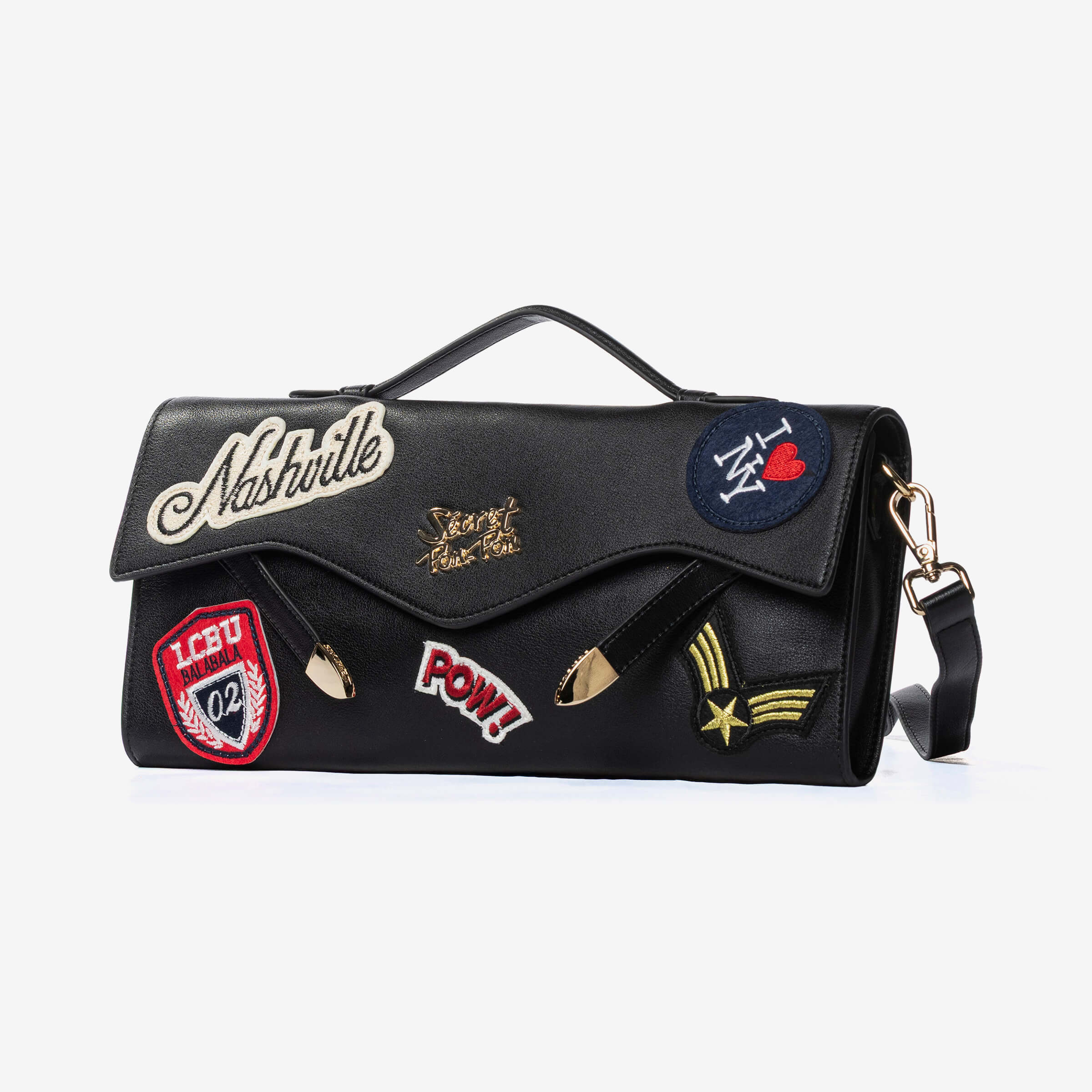 Luisita Clutch Patch Black