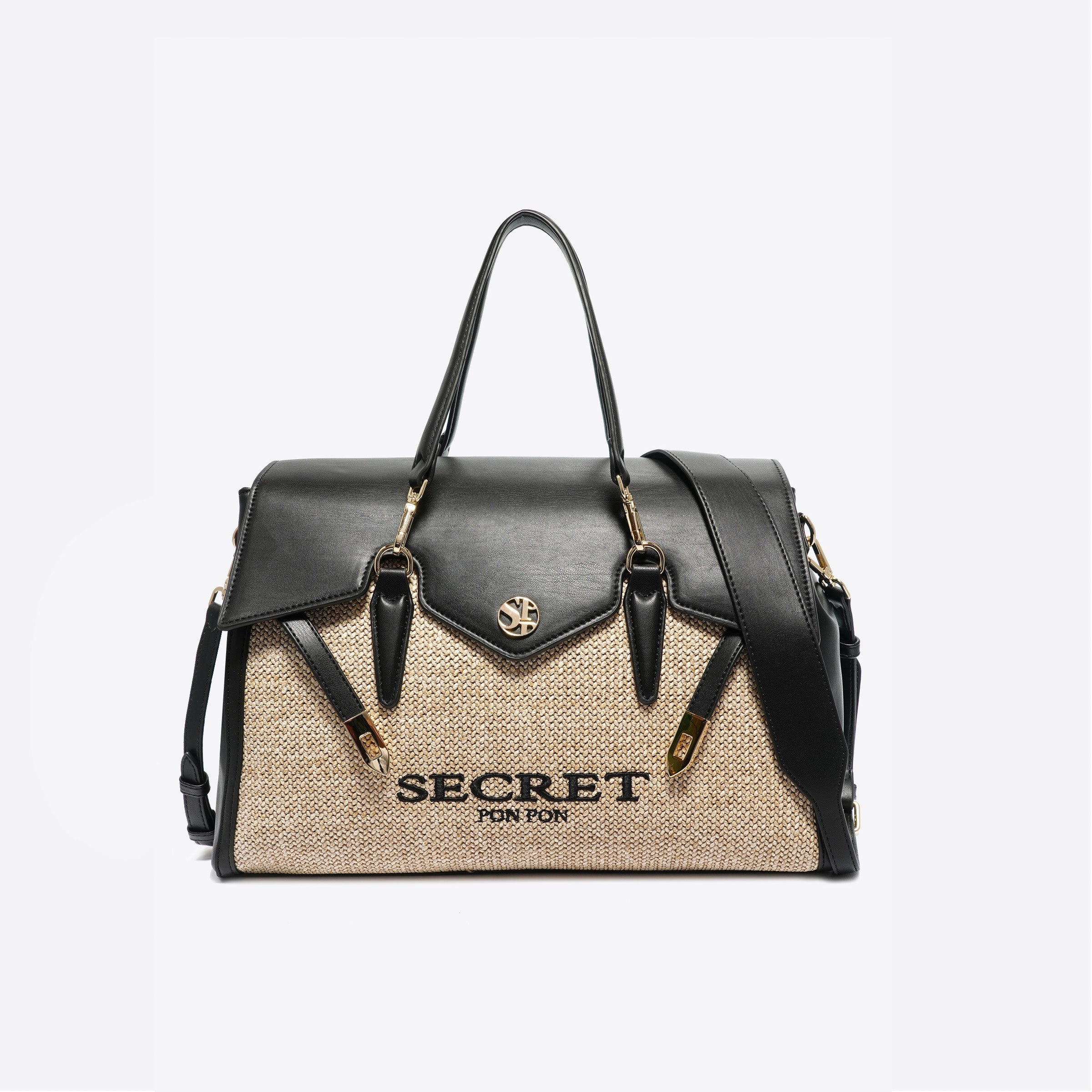 Quiny straw large black